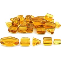 36 Assorted Yellow Czech Glass Beads Jewelry Beading Parts - £9.55 GBP