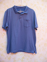 Mens Short Sleeve polo Golf shirt Blue Lg 42-22 Cotton blend by George Pre-owned - £8.67 GBP
