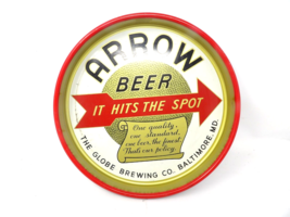 Vintage Arrow Beer Tray Globe Brewing Co. Baltimore Md. - $1,215.32 MXN