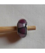 Pandora Murano Glass Purple Stripes Bead .....Free Shipping - $19.79