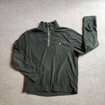 American Eagle 1/4 Zip Fleece Pullover Mens Size XL Green Long Sleeve Logo - $21.78