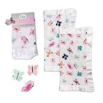 Baby Security Lovey Blankets| Unisex Softest Breathable Cotton Muslin Security B - £31.77 GBP