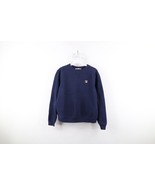 Vintage Fila Womens Size Small Faded Box Logo Crewneck Sweatshirt Navy Blue - $39.55