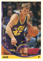 1993-1994 NBA Topps GOLD Trading Card Tom Chambers Utah Jazz #220 Gold Signature - £1.58 GBP