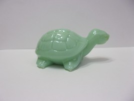 Fenton Glass Jadeite Jade Green Turtle Figurine Mosser Made In USA - $115.92