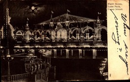 Brooklyn N.Y. Coney Island Luna Park Night Scene 1908 Db POSTCARD-BK60 - £9.49 GBP