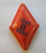 Pinball Machine Diamond Shape B Bumper Cap Vintage Original 1950s Red Ma... - $26.22