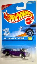 Hot Wheels 1997 &#39;58 Corvette Coupe 5 dot rims Collector #341 - £6.02 GBP
