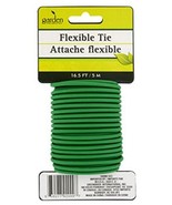 16.5 Feet Green Flexible Garden Tie Rubber Wrapped Wire Cord - £5.46 GBP