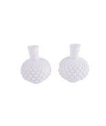 2x VINTAGE FENTON HOBNAIL FRENCH MILK GLASS VASE - €17,36 EUR