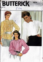 Misses&#39; BLOUSES Vintage 1970s/80s Butterick Pattern 6074 Size 14 UNCUT - $12.00