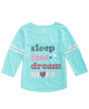 Max &amp; Olivia Big Kid Girls Printed Pajama Top Only,1-Piece Size Small Color Aqua - £13.45 GBP