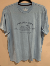 VINEYARD VINES Dunes Tshirt-Blue Short Sleeve Cotton Mens LARGE EUC - $10.59