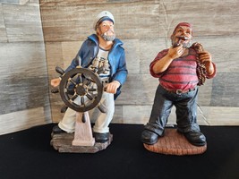 Sea Captain &amp; Sailor Resin Nautical Decor Figurines! - £19.10 GBP
