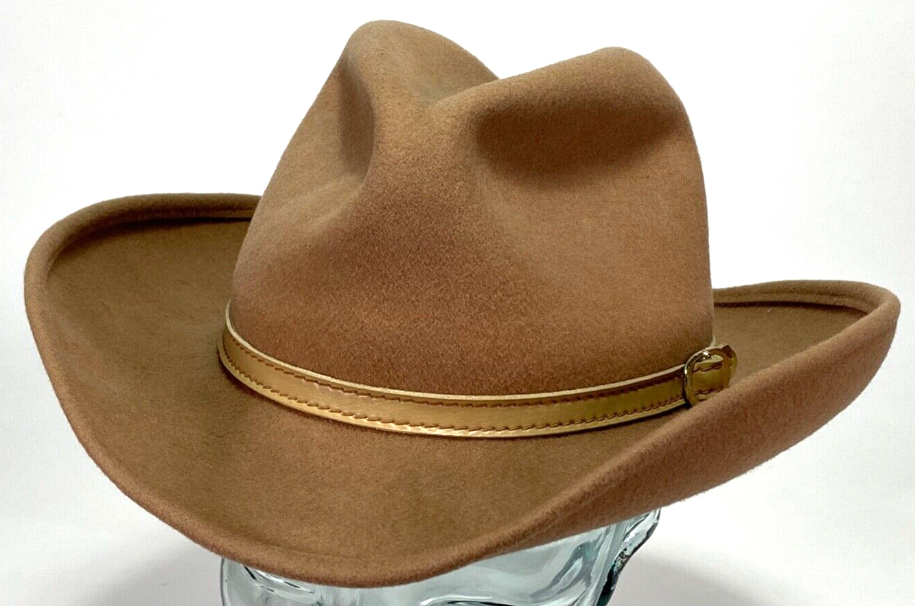 Excello by Geo W. Bollman &amp; Co Inc Vintage 100% Wool Cowboy Hat Made in USA - $32.73
