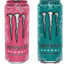 Monster Energy Ultra Fiesta &amp; Ultra Rosa 16 ounce cans 12 Pack 6 of Each... - £31.96 GBP