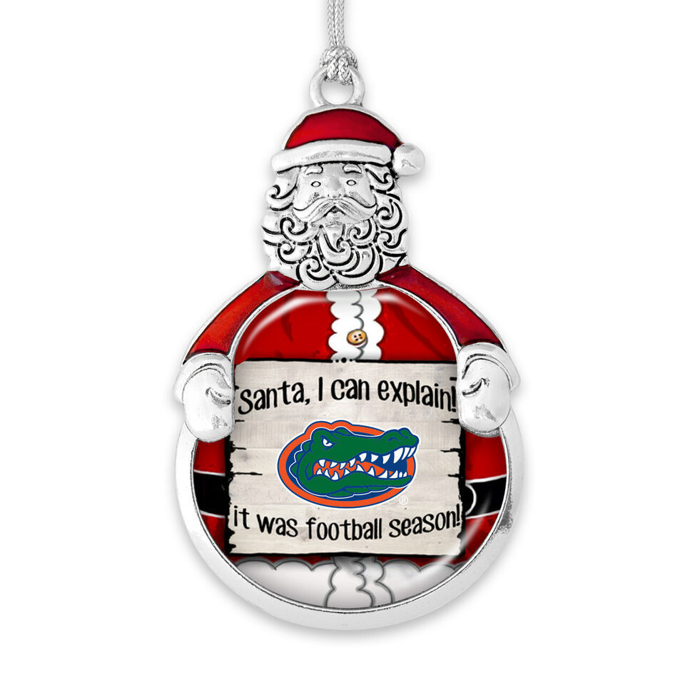 62010 From the Heart Santa I Can Explain Team Logo Ornament Florida