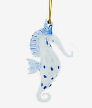 Beachcombers Glass Glow In The Dark Seahorse Coastal Nautical Christmas Ornament - £9.33 GBP
