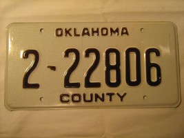 New OKLAHOMA License Plate 2008 COUNTY #2-22806 More in # order [Y59F] - £15.93 GBP