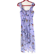 Ali &amp; Jay Maxi Dress Ruffle Hi Lo Sleeveless Flowy Purple Floral Size XL - £26.74 GBP