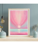 Original Acrylic Landscape “white Sun” Art On Canvas Panel, 8 By 10 Inches - $61.38