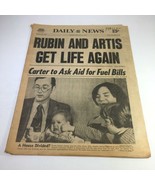 NY Daily News: 2/10/77 Rubin &amp; Artis Get Life Again; Robert Jordan Pops ... - £15.22 GBP