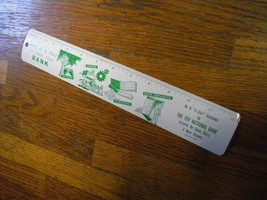 Vintage The Toy National Bank Sioux City Iowa Metal Ruler - £7.03 GBP