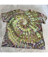 NEW Gildan Men’s Green Yellow Purple Spiral Ice Tie Dye Short Sleeve Shi... - $24.50