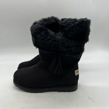 Makalu Iceland Youth Size 2M US Black Faux Leather Round Toe Faux Fur Boots - £18.88 GBP