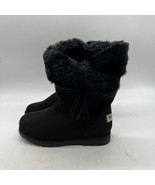 Makalu Iceland Youth Size 2M US Black Faux Leather Round Toe Faux Fur Boots - £18.99 GBP