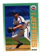 1992 Fleer #508 Gregg Jefferies New York Mets - £1.08 GBP