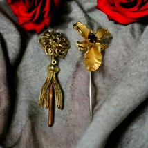 Antique Victorian handmade stick pin and hair clip - £27.30 GBP