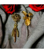 Antique Victorian handmade stick pin and hair clip - €30,09 EUR