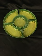 VINTAGE 5 piece Relish tray ceramic pottery Mid century modern divided - $51.47