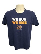 NYRR We Run We Rise 20 Years of Free Youth Running Adult Medium Blue TShirt - £14.24 GBP