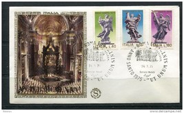 Italy 1975 First Day Cover Special Cancel  Colorano \Silk\ Cachet   Art  Angels - £2.38 GBP