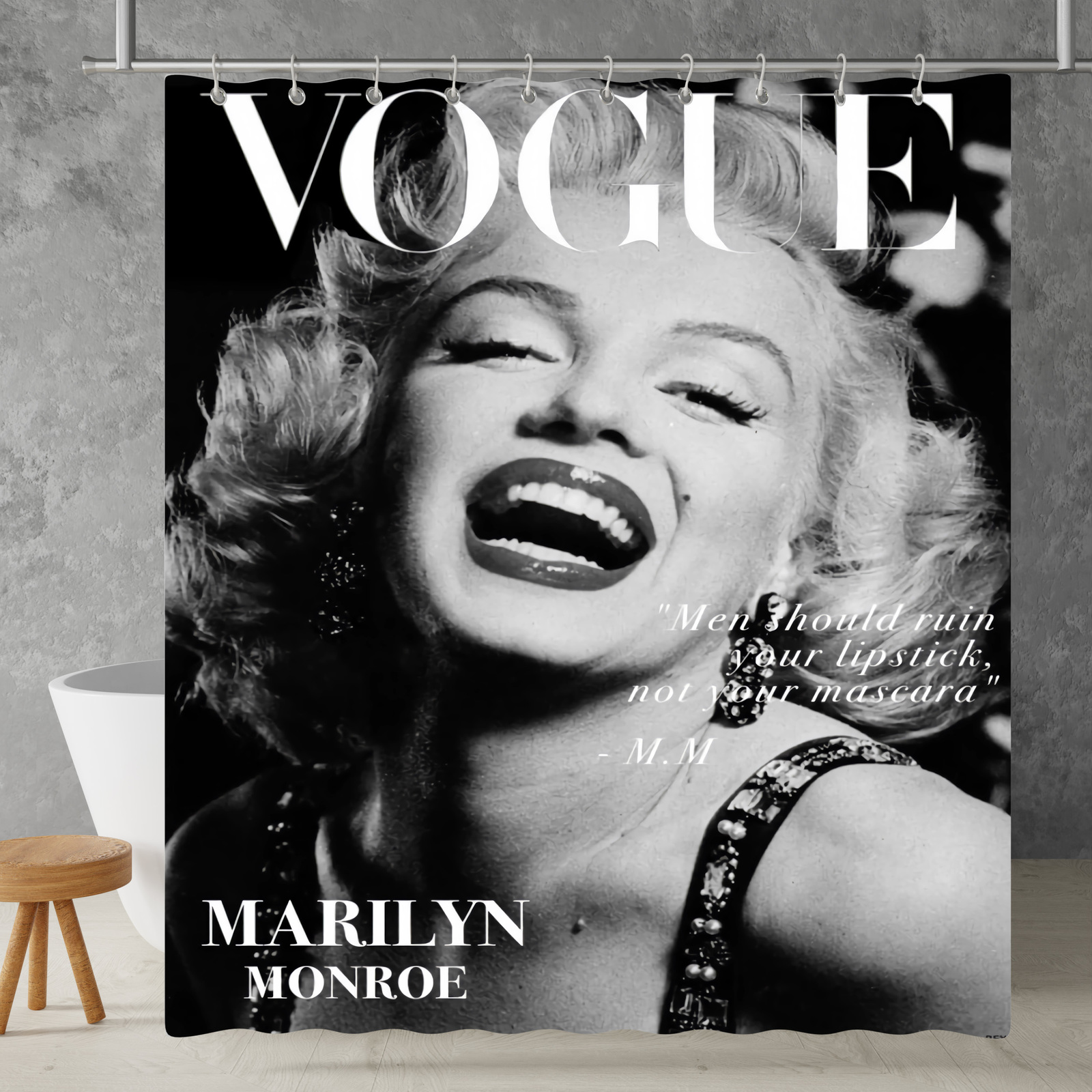 New!!! Vogue Cover Custom Waterproof Polyester Shower Curtain 4 Size Item image 8