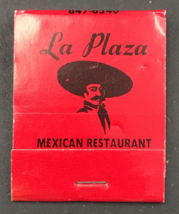 La Plaza Mexican Restaurant Huntington Beach CA Matchbook Full 20 Unstruck - £9.63 GBP
