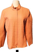  TALBOTS Lightweight Quilted Zippered Jacket  Peach Color Size 14/XL - $21.09