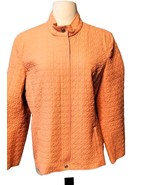 TALBOTS Lightweight Quilted Zippered Jacket  Peach Color Size 14/XL - €18,01 EUR