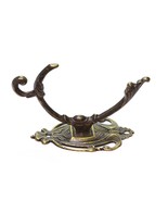 Vintage Solid Brass Ornate Victorian Style Towel Hat Coat Hook Holder Italy - £15.76 GBP