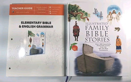 Illustrated Family Bible Stories +Elem Bible &amp; English Grammar Teacher G... - £23.16 GBP