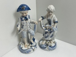 Norleans Colonial Couple George And Martha Vintage Figurines See Photos - £18.30 GBP