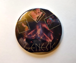 Genesis Badge Pinback BIG Button Original Vintage Pop Rock Music Phil Co... - $23.84