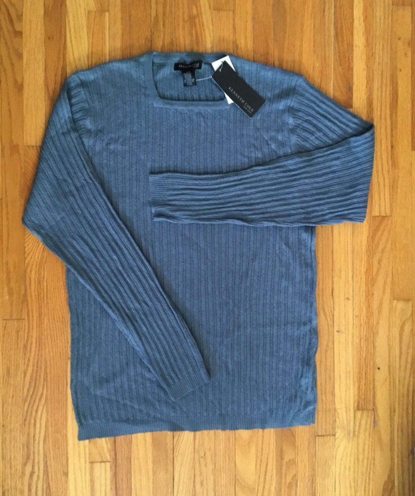 Primary image for Brand New NWT KENNETH COLE NEW YORK Mens Dusk Blue Acrylic Blend Sweater Sz L