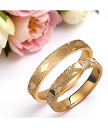 Rhombus  Wedding Bands Set-3.5mm Matching Rings-Engrave Band Ring-18K Go... - €513,12 EUR+