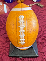 Vintage 1980s Ceramic Realistic Football in Holder Trophy Bank Korea 5&quot; - £6.32 GBP