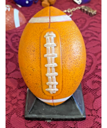 Vintage 1980s Ceramic Realistic Football in Holder Trophy Bank Korea 5&quot; - £6.23 GBP