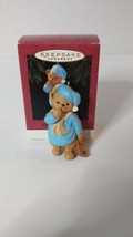 Hallmark Keepsake Ornament Waiting Up For Santa 1995 Teddy Bear Pajamas  - £4.77 GBP