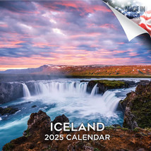 ICELAND Wall Calendar 2025 Nordic Landscape Scenic Photography Lover Gift - $24.74